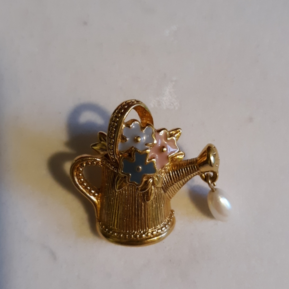 Vintage Avon Watering Can Stick Pin